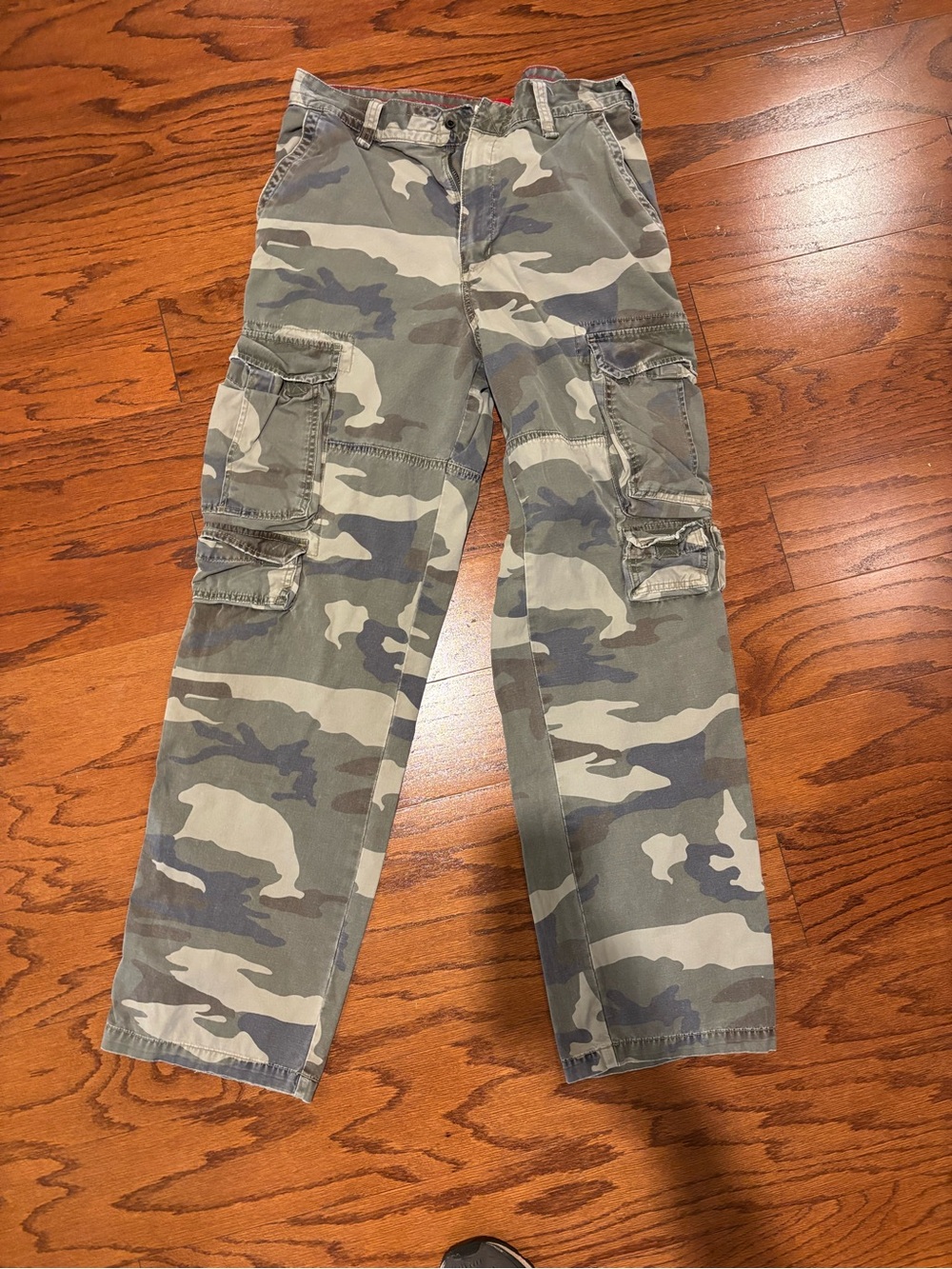Men's Camo Cargo Pants - Green Camo 34x34